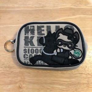 Hello Kitty Embroidered Makeup Bag & Pouch Set